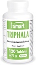 Supersmart - Triphala 6.75 g Per Serving - dengan Amla, Behada & Harada - Internal Cleanser untuk Ditraffic - Natural Detox Supplement Non- GMO & Gluten Free - 120 Vegetarian Capsules