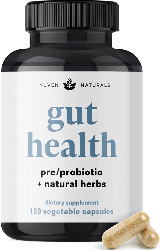 All-inOne Gut Health w / Progories, Pregities, Digestion- Dupporting Herbs, and Adaptogens - Leaky Gut Repair Formula untuk Dut Gut Lining, Aid in Dibuble, and Progress Good Bakteria