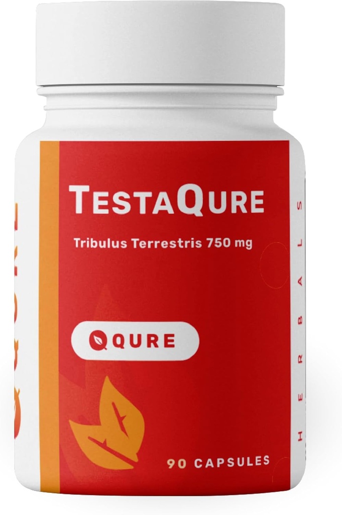 Suplemen Teta Qure Testosteron untuk Pria - Testosterone Booster Meningkatkan Potensi Pria & Soy- Stamina, Endurance, Energi & Mood Enhancer - 90 Capsules Vegan & Soy- Bebas