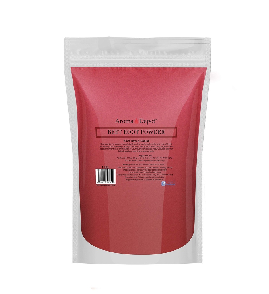 Beet Root Powder 1 lb. oleh Aroma Depot Raw & None-GMO I Vegan I Gluten Free I Nitric Oxide Booster I Boost Stamina and Increase Energy I immune System Booster 100% Natural