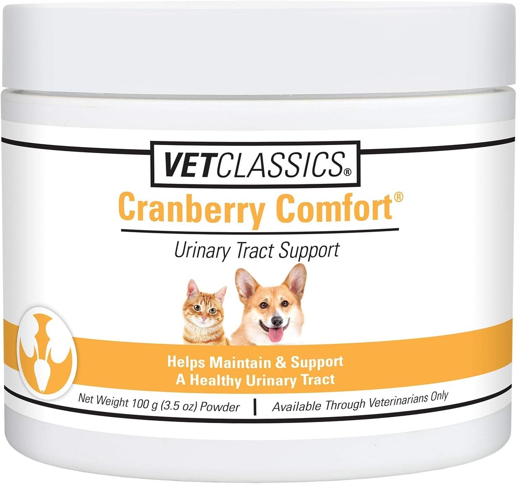 Vet Classics Cranberry Comfort Urinary Trakt Pet Supplement for Dogs, Cats - mempertahankan Kesehatan Bladder Dog, Kontrol Kucing Bladder Bubuk