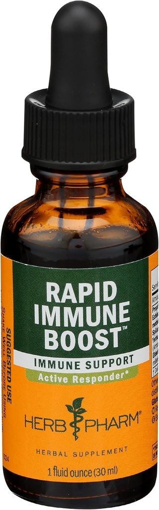 Herb Pharm Rapid Immune Boost Liquid Herbal Formula untuk Dukungan Imune Aktif - 1 Ounce