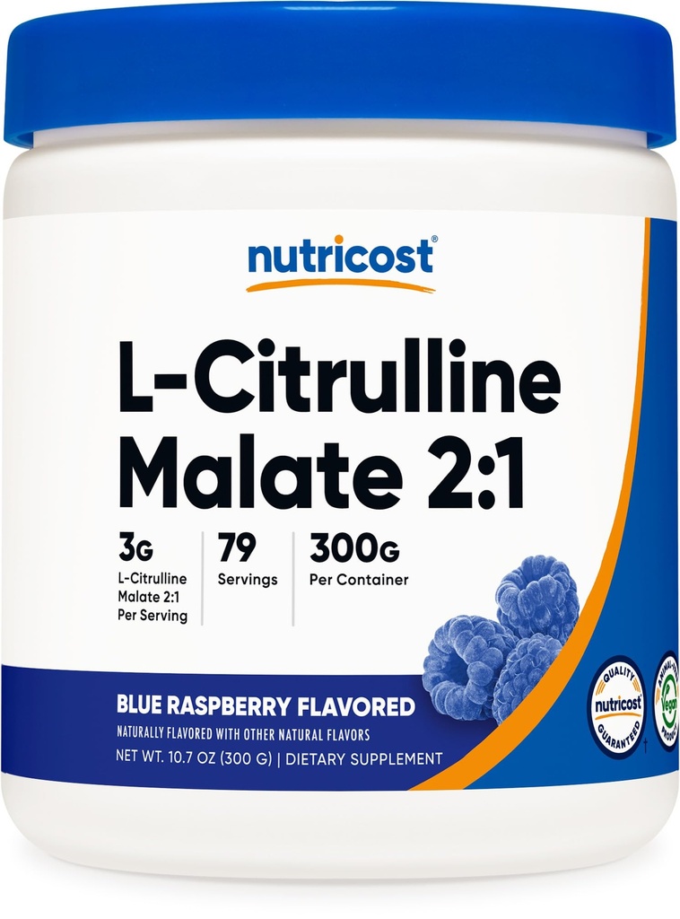 Nutricost L- Citrulline Malate 2: 1 (300 Grams) (Raspberry Biru)