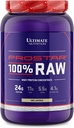 RAW NUtrition Ultimate Whiy Protein Consentrat Powder with No Added Ingreents or Flavors - 24 Grams of Protein Per Serving with 5.5 Grams of BCAAs, 2.2 Pounds, Unflashed