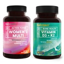 BioEmblem Vitamin D3 K2 (5000IU dan 200mcg) dan Perempuan Multivitamin