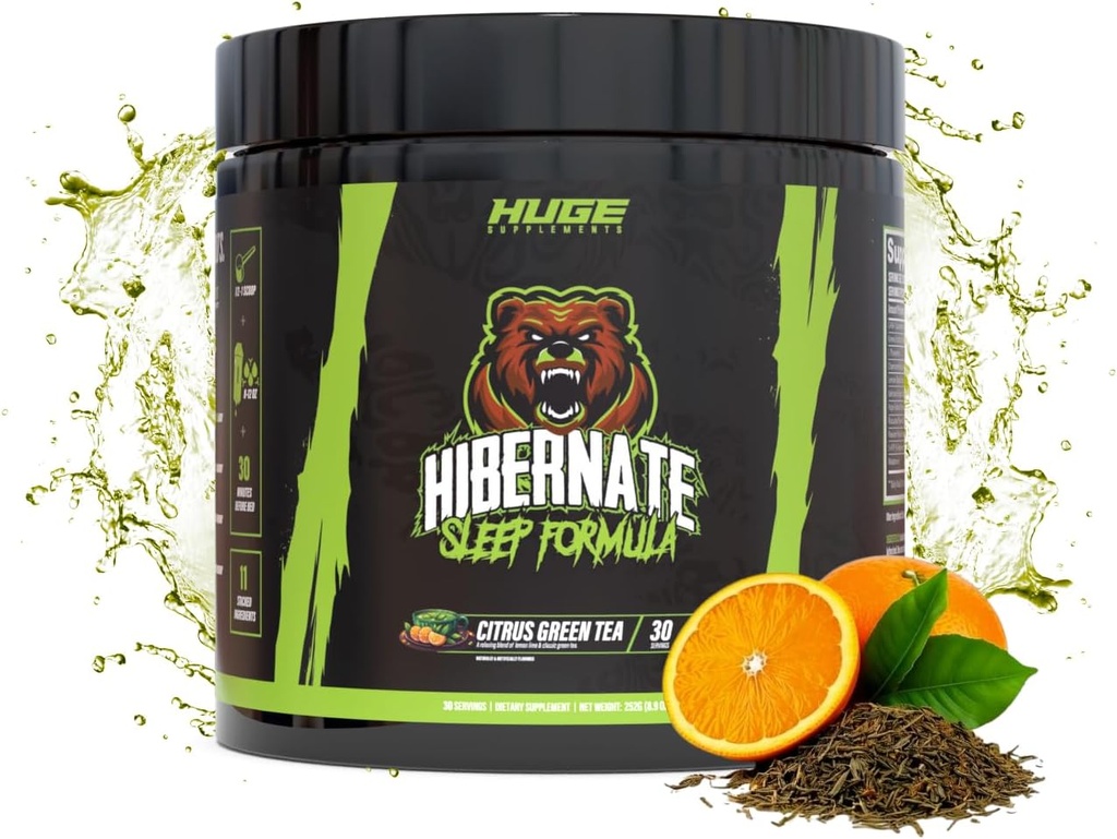 Suplemen Tidur Hibernate, Lengkap & Optimally Dised Recovery Formula, Relax & Unwind, Termasuk GABA, Akar Valerian, Melonalin, 5- HTP & More (30 Pelayan)