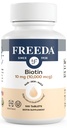 FREEDA Biotin 10,000 mcg - Kosher Hair, Skin & Nails Suplemen - Tinggi Potency B7 untuk Rambut & Powth Kuat Nails - Bilet Vegan dengan D- Biotin - 100 Tiny Tablet
