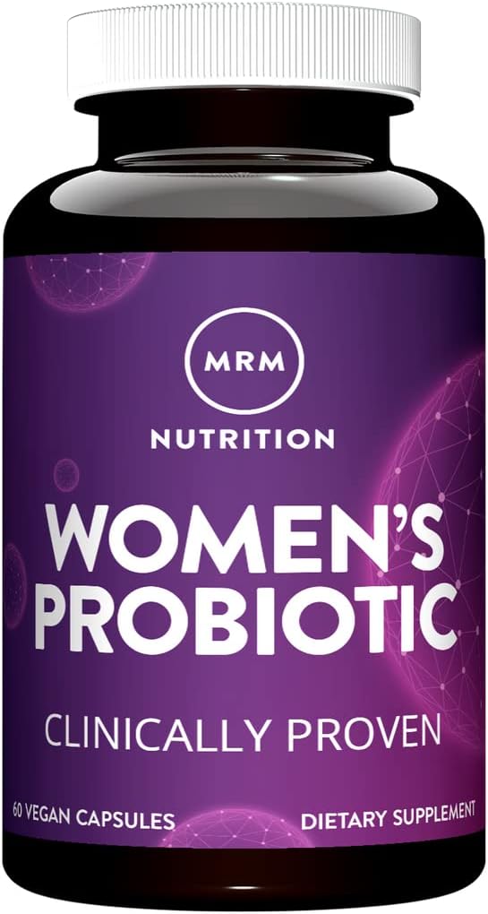 MRM Nutrection Women 124; Intestal + Ammune Health 124; Pregnance + postmorts 124; Clinical Proven 124; 25 Milyar Cells 124; Good Bacteria for Gut Health 124; Shelf Stabil 124; 30