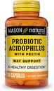 Mason Natural Acidophilus with Pectin Capsules, Digetical Aid - 100 Ea