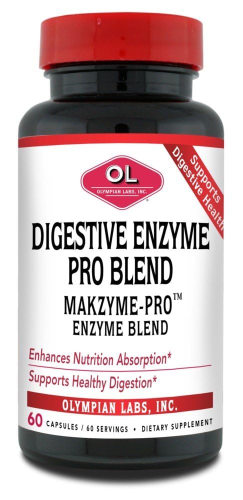 Lab Olympia Digetical Makzyme- Pro Enzymes, 60 Capsules, Breaks Down Protein, Karbs, Fats, Oil & Milk, 60 Servings