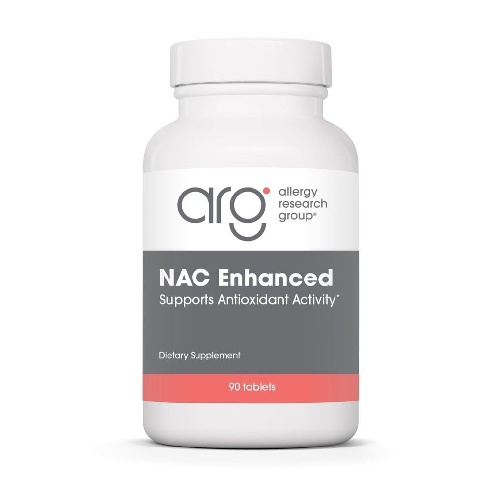 Alergy Research Group NAC Enhanced Suplement - N- Acetyl- L- Cysteine, Glutathione Precursor, Support Imune Fungsi, Mucus Clearance - 90 Count