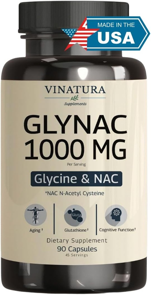 Tambahan VINATURA GLYNAC 1000MG - Glycine & NAC Tambahan - 90 Kapsul