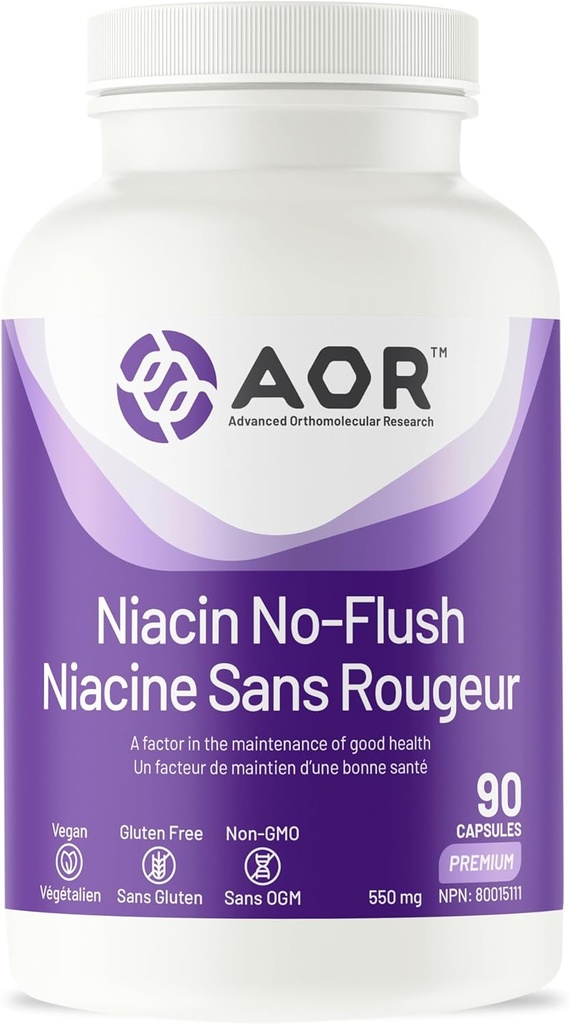 AOR No Flush Niasin, 90 CT