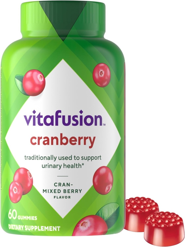 Vitamin Cranberry Gummies for Women, 500mg Cranberry Juice Concentract per Serving, 60ct