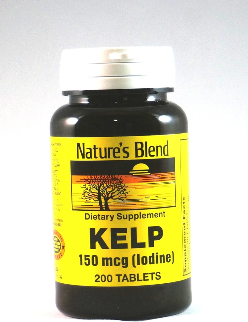 Nature 's Blend Kelp 150mcg (Iodin), 200 tab, (Paket 2)