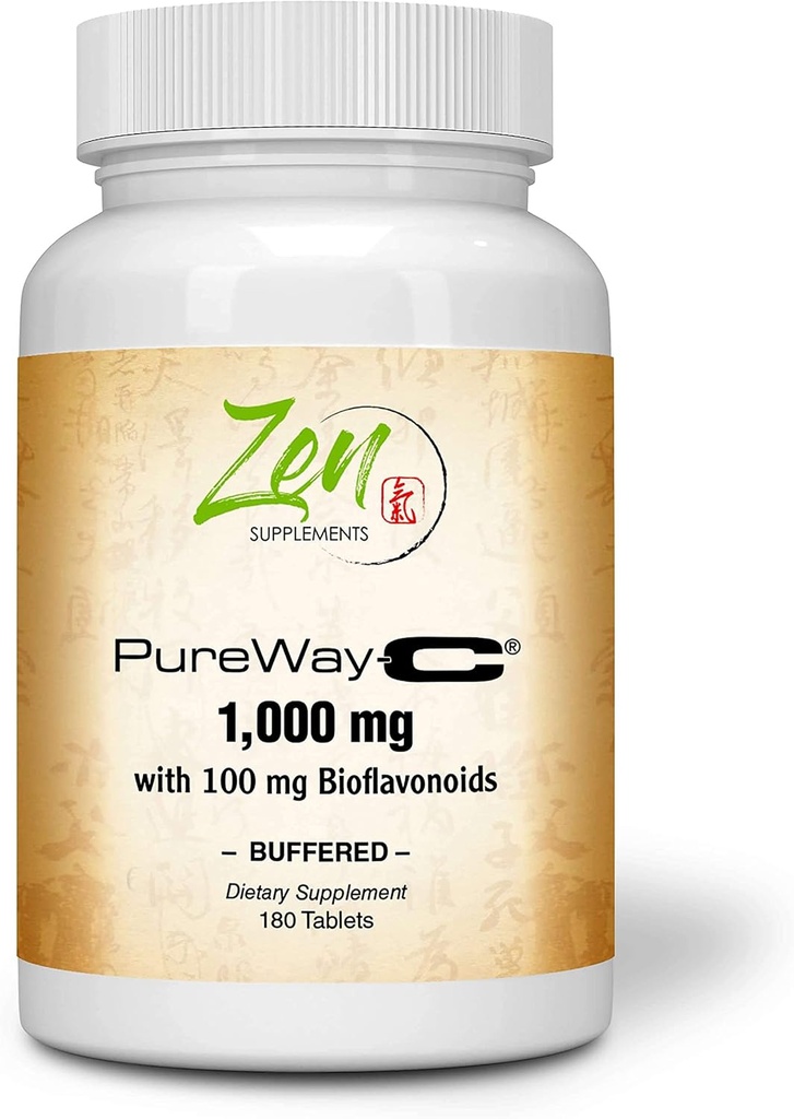 Buffered Vitamin C 1000mg-Advanced Vitamin C Suplemen dengan Rose HIPS, Bioflavonoid Complex & More - Imune Dukungan Sistem & Antioksidant Dukungan -Non- GMO - 180 Ascribic Acid Poplet