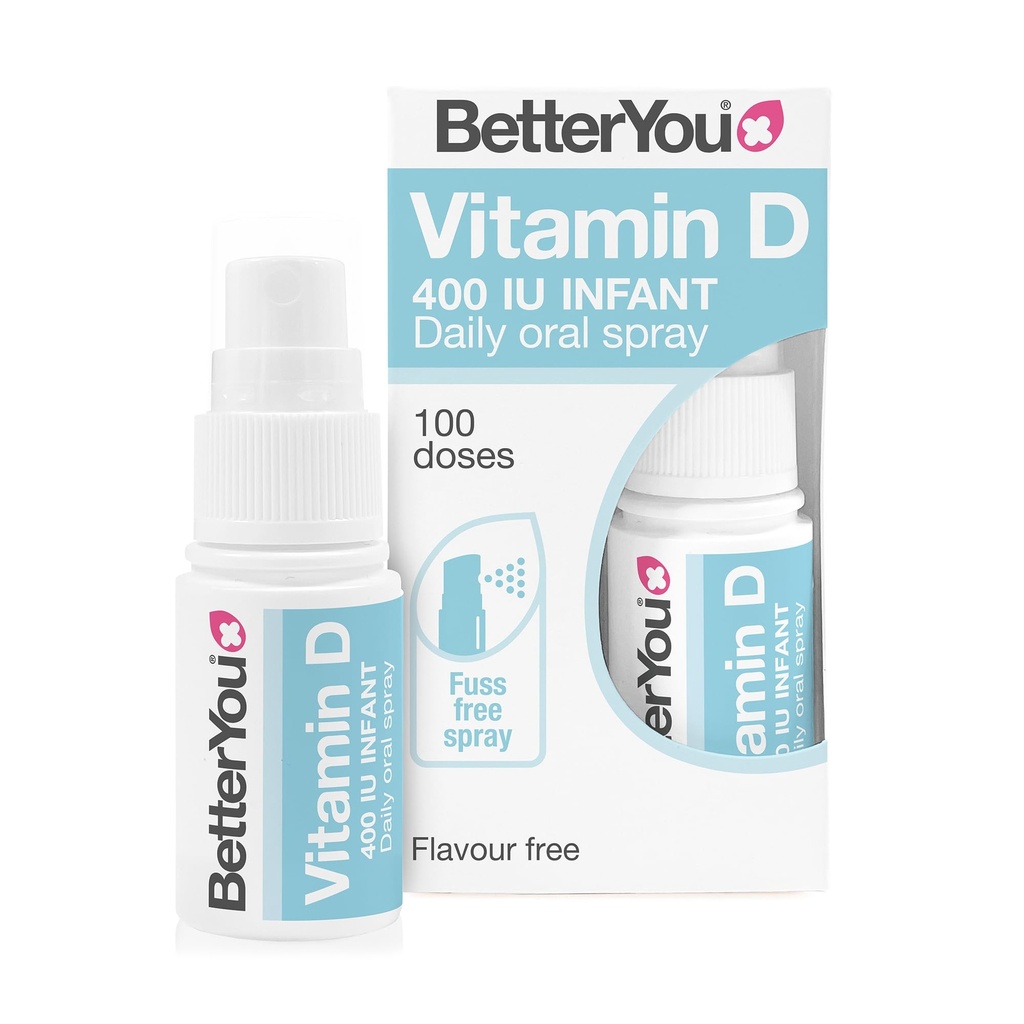 D400 Vitamin D Oral Spray - Alternatif Konvenient untuk Tablet - Terbuat khusus untuk Anak-anak Di Bawah 3 Tahun - Formulasi Sederhana dan Murni - Vital untuk Pengembangan Anak - 0.5 oz