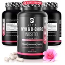 Myo- Inositol & D-Chiro Inositol 40: 1 untuk Perempuan 124; Saya Inositol Suplemen Perempuan 124; Keseimbangan Hormone, Fertilitas & Siklus 124; Vitamin B8, Insulin & Flo Ovarian Dukungan 12440 Caps
