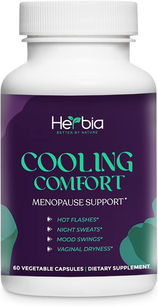 Penyakitan Alam Menopause dan PMS - Keseimbangan Hormonal, Estrogen - Bantuan Alam Bebas Hermula Bebas untuk Cuaca Malam, Semir Mood & Kapur - Dibuat di Amerika Serikat 60 Kasules