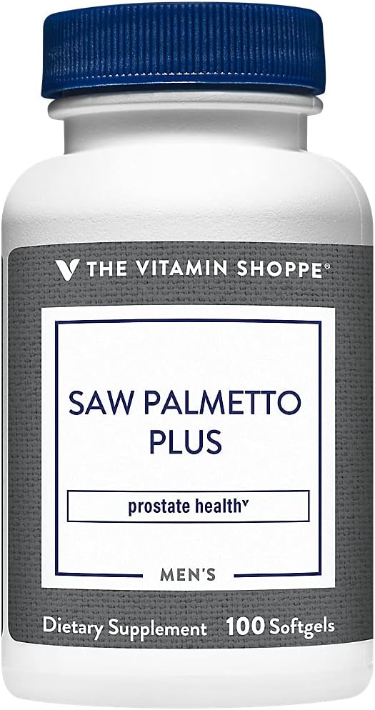 The Vitamin Shopper Saw Palmetto Plus - Tambahan untuk Prostate Health - 160mg dari Saw Palmetto Ekstraksi dengan Excellent Sumber Zinc, Vitamin E dan B6 (100 Softgels)