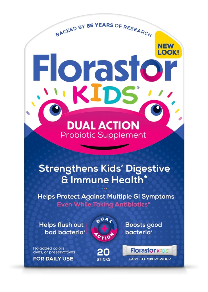 Suplemen Probiotik Aksi Florastor Anak-Anak, Perkembangan dan Ketahanan Kesehatan Anak-Anak, 20 EAzt - ke Mix Powder Sticks, Paket May Vary