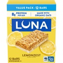 LUNA Bar - LimonZest Flavor - Gluten Free Snack Bars - Non- GMO - Protein Bars - Dibuat dengan Oats Organik - Nilai Pack (12 Pack)