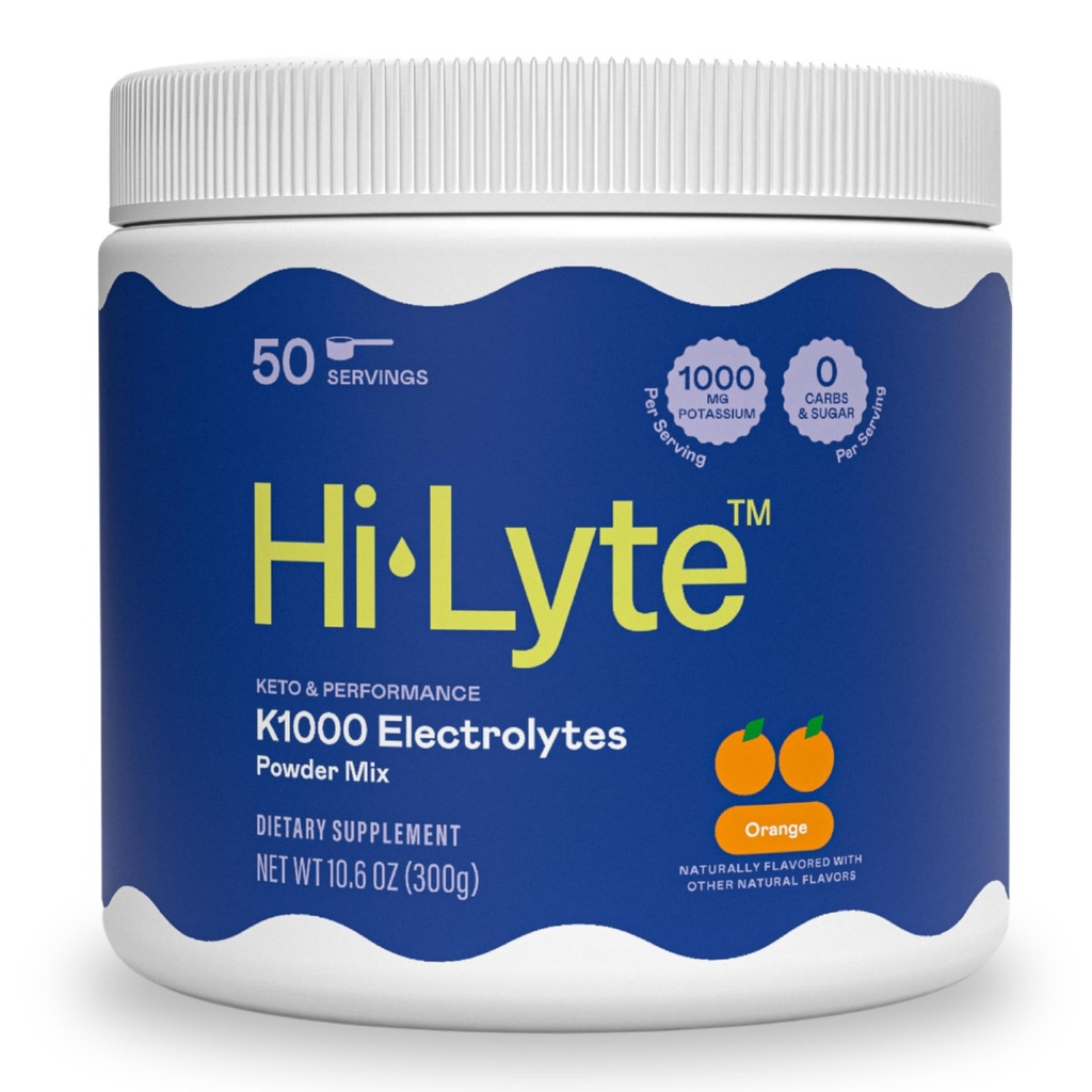 Hi-Lyte K1000 Electrolytes Powder Mix Orange Keto & Performance, 50 Servis