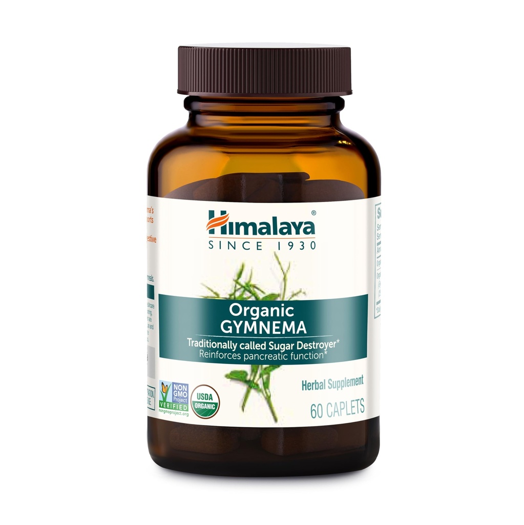 Hilaya Organic Gymnema Sylvestre - Herbal Gholi Metabolisme Dukungan - USDA Organik, Non- GMO, Vegan, Gluten Free, Addititive Free, 700 mg, 60 Caplets