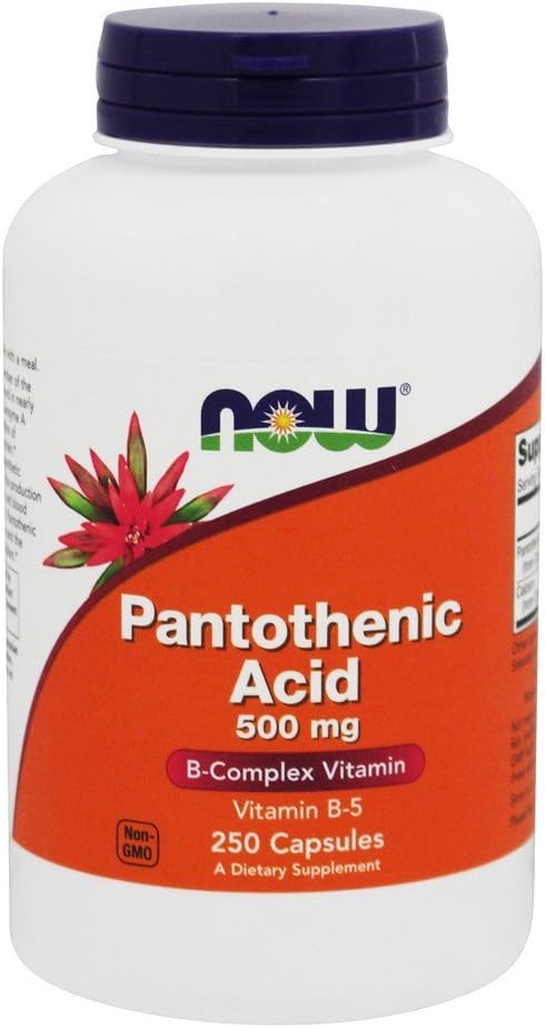 Sekarang Makanan Pantothenic Acid, 250 caps / 500 mg (Paket 2)
