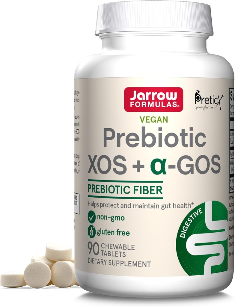JARD Formulas Prebiotic XOS + GOS - Kompleks Sertakan Servis-90 Chewable Tablet - Enfiles & Ncommishes Gut Microbiome - Supports Growth of Benefy Bakteria - 30 Servis