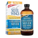 Jalur Alam Silver Wings Colloidal Silver 500ppp (2.500mcg) Dukungan Ammune Suplemen 16 F.