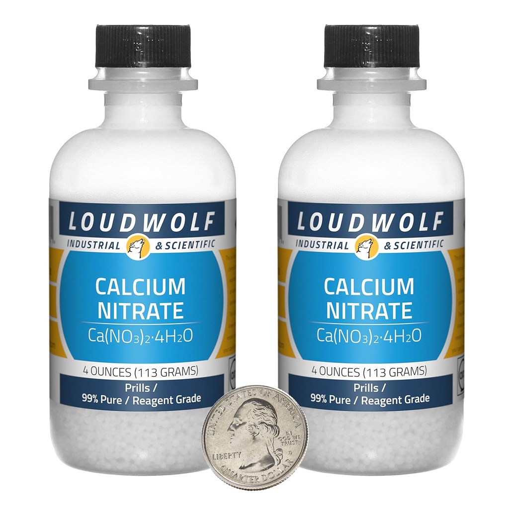 Kalsium Nitrate / 8 Ounces / 2 Botol / 99% Murni Regent Tingkat / Penjara