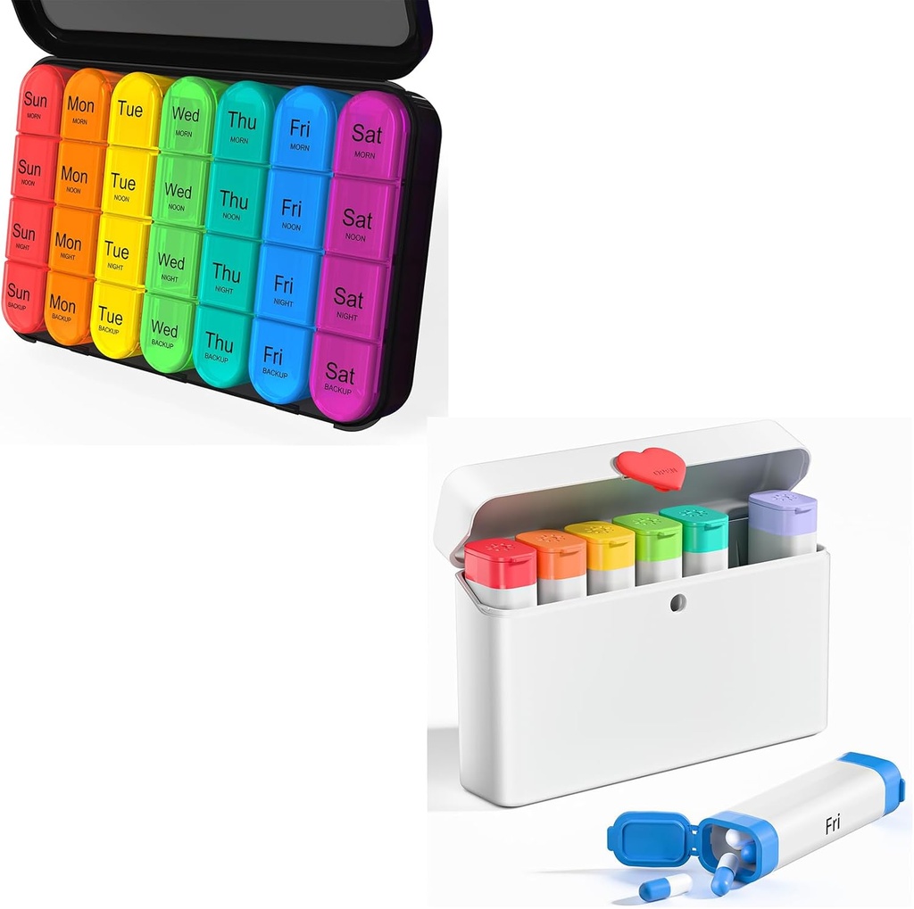 Weekly Pill Organizer 4 Kali sehari & 2 Kali sehari