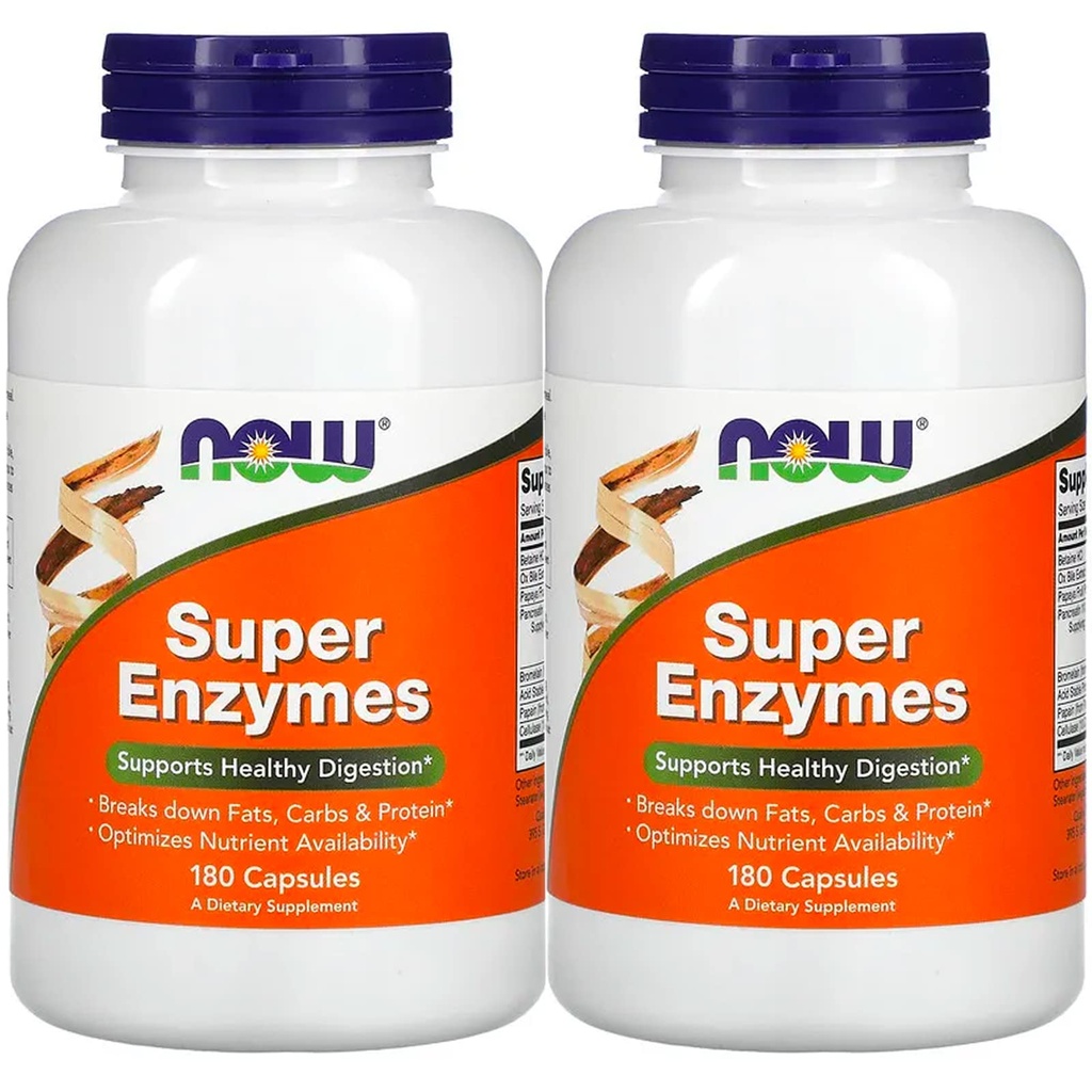 Sekarang Foods Super Enzymes 180 Capsules, 2 Pack