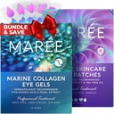 MAREE Eye Gels & Acne Sponring Devices Bundle - Under Eye Gels for Puffy Eyes and Dark Circles, Hydrocolloid Acne Therapy Device - Marine Collugen & Hyaluronic Acid, Green Algae Extract & Tea Tree Oil