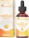 Advants Vitamin D3 with K2 Liquid Drops (as Lichen) + K2 Complex: for Bone and Heart Health Formula Immune Duption and Energy - GMO, Vegan Alcohol- Free, Sugar- Free 1 Fl Oz