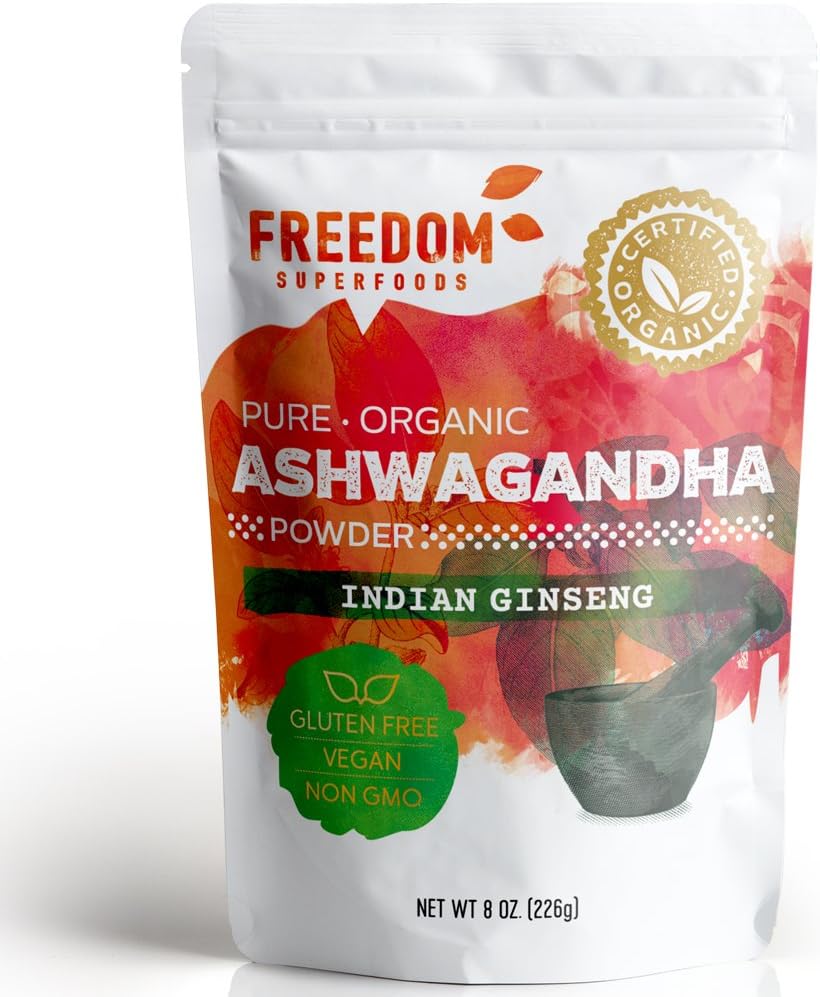 Akar Powder Organik Ashwagandha Ekstraksi dari India - A Mampu Adaptogen & Premium Feel Good Veda Vitamin Supplemen untuk Pertumbuhan Rambut dan Tinggi - Vegan dan Gluten Free - 8oz