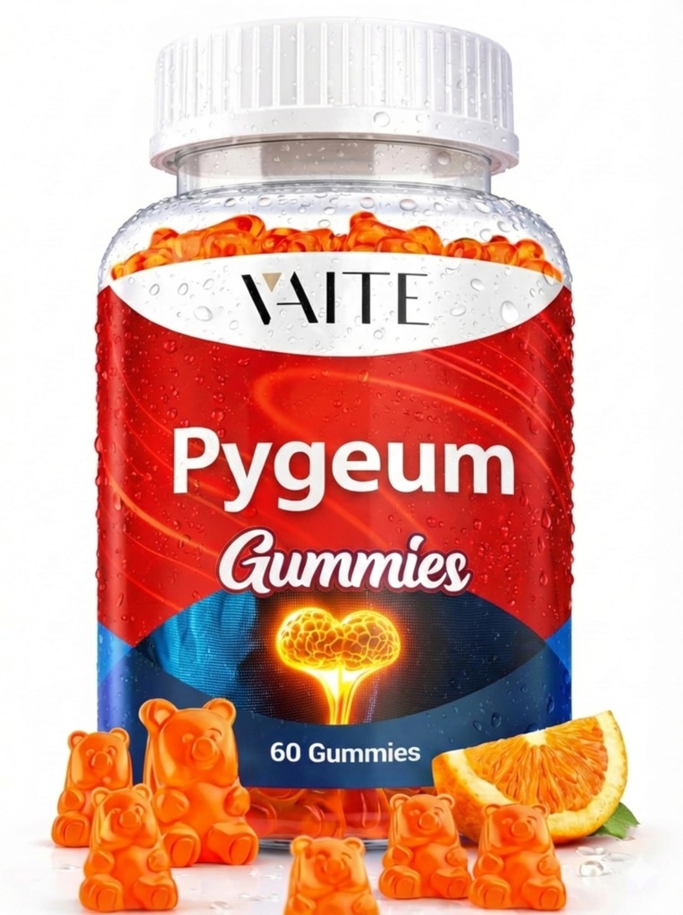 Pygeum Suplemen Gummies 500mg - Vegan Chewables dengan Africanum Bark Extract, Plant-Based Suplemen untuk Pria, GMO Bebas, Sugar- Free, Glatin- Bebas, 60 Chews Gummy