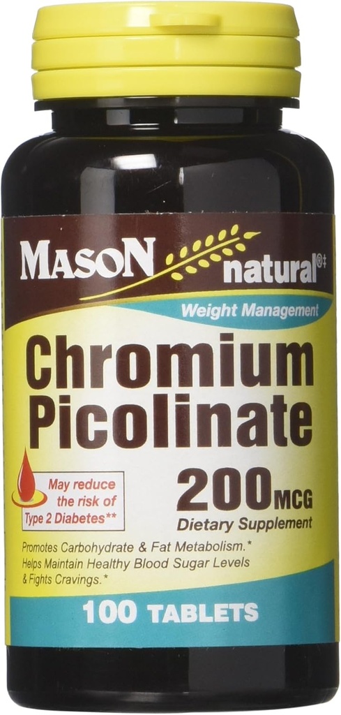 Mason Vitamin Chromium Picolinate Tablet, 60 Count