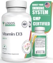 Vitamin D3 Suplemen - Vitamin D-5000 IU - Dukung Bones, Gigi, Otot, Kardiovaskular, dan Fungsi Imune - Bebas, Soy- 60 Kapsul