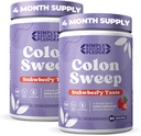 ColonSweep Psyllium Husk Powder Colon Cleanser - Vegan, Gluten Free Fiber Supplement - Safe Colon Cleanse for Constipation Relief & Gut Health -16 OZ (60 Servings) - 2 Pack