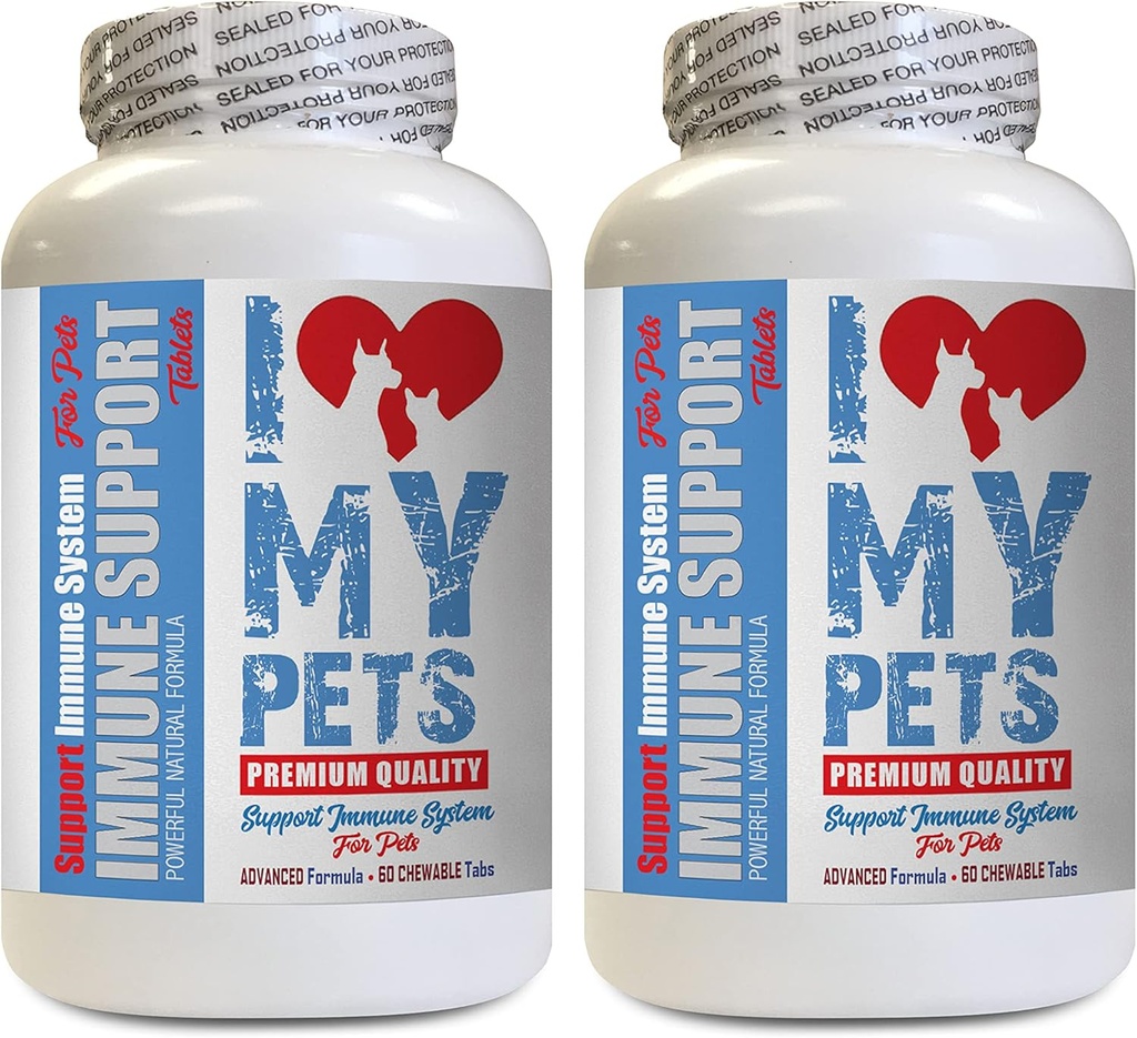 I LOVE MY PETS LLC cat Imune System - PET Imune Support Thistle untuk kucing - 120 Treats (2 Botol)
