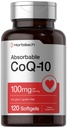 Horbäach CoQ10 100mg Softgeels 124; 120 Count 124; Non-GMO dan Gluten Free Suplemen