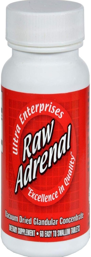 Ultra Glandulars Raw Adrenal Tablet, 200 Mg, 60 Count