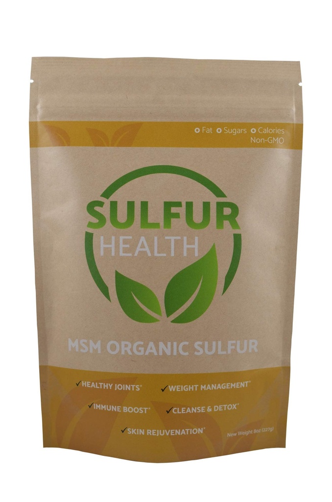 Sulfur MSM Organik - 99,9% Suplemen MSM Murni - Diuji Kerja & Disahkan (1 Pound)