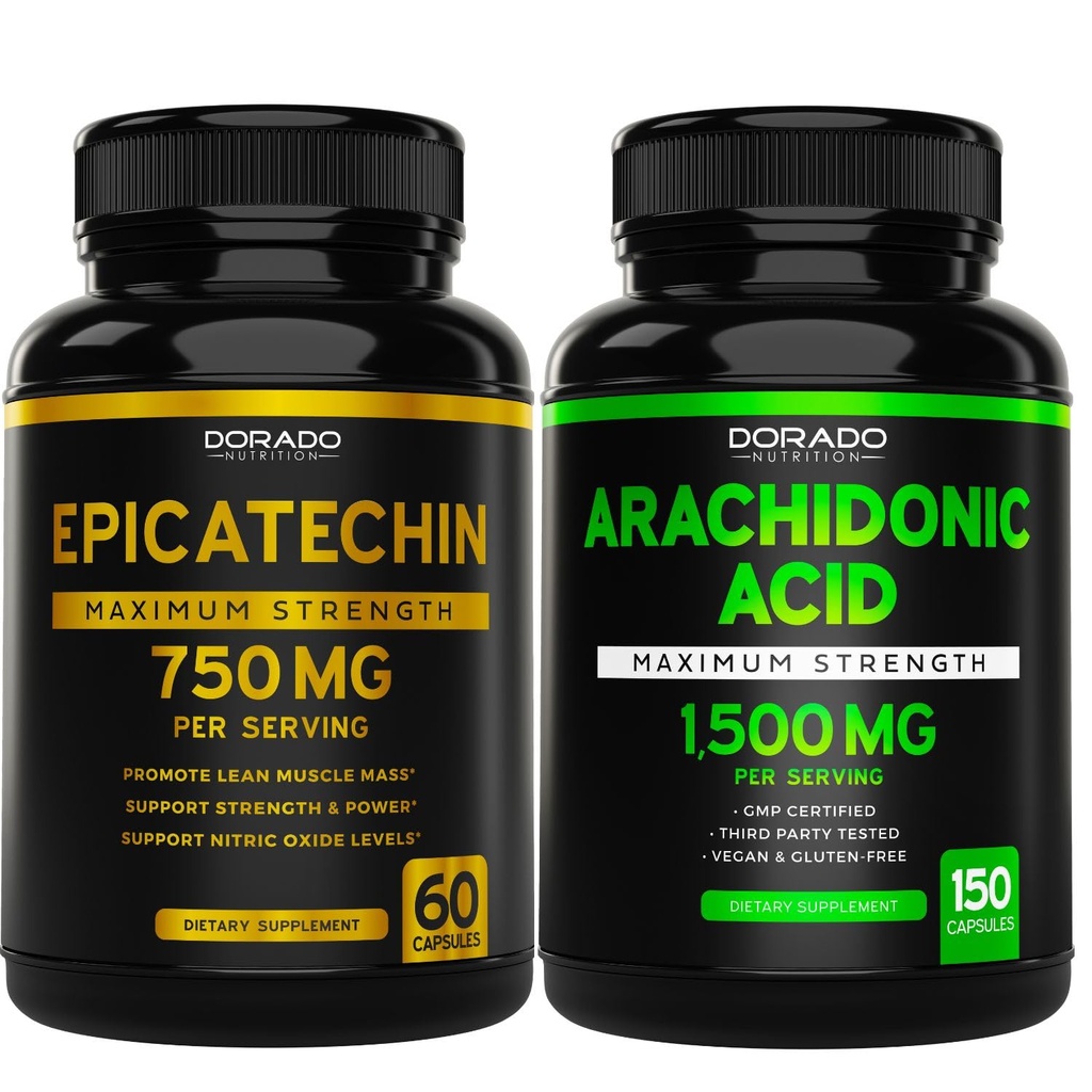 DORADO NUTRISI Epitatechin Extract 750mg Per Serving - (120 Capsules) dan Acidonic Acid Suplemen 1500mg (150 Capsules)