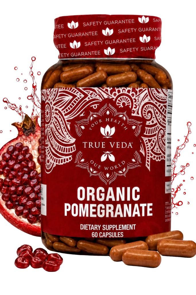 Tambahan Extract Pomegranate - Ellagic Acid, High Punbacigin 124; USDA Certified Organicate Pexic Apparizate Suplemen 124; Campuran Buah Peeds dan Ekstrak Peel 124; 60 Vegan Pasules Capsules