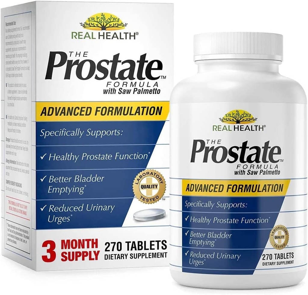Real Health Prostate Formula dengan Saw Palmetto 270-Tablet oleh EMERSON HEALTHCARE