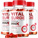 (3 Paket) Surge Vital - Surge Vital untuk Pria Gumi, Vital Vita Surge Maksimal Kekuatan 1050 MG, Tambahan VitalSurge Gummy Advanced Formula, Premium Vitamin Gomita (180 Gummitas)