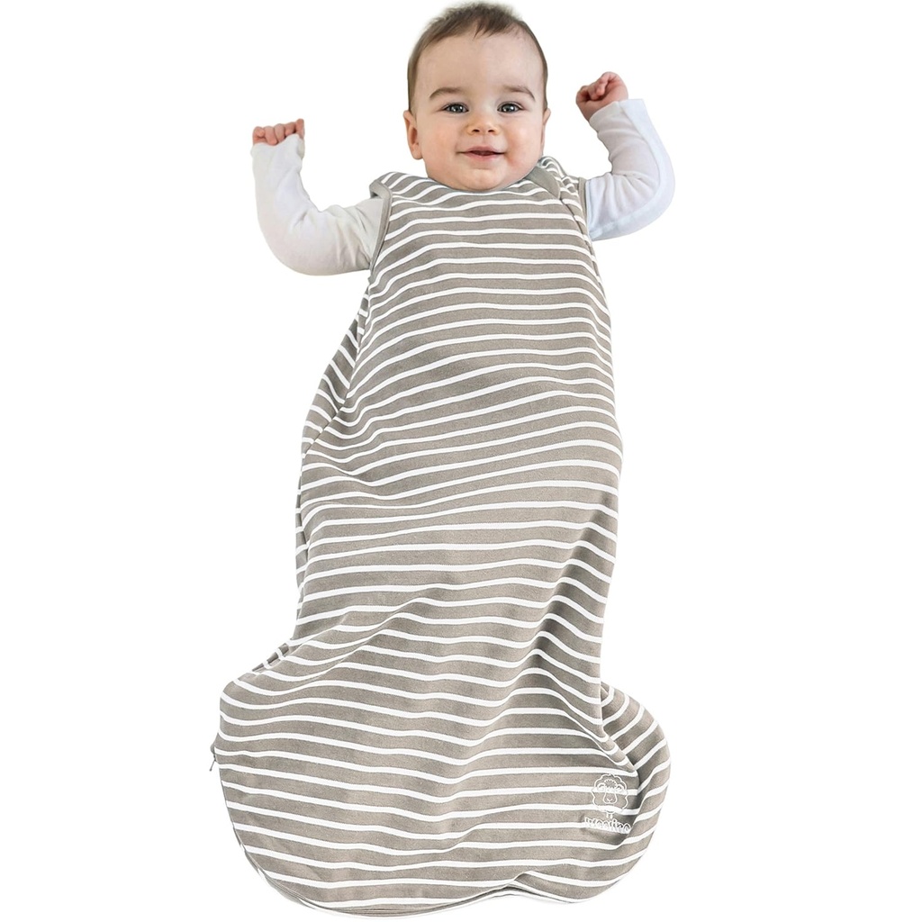 Woolino Merino Wool dan Oranic Cotton Baby Sleep Bag - 4 Season Klasik Sleep Sack for Baby - Two-Way Zipper Sleep Bag untuk Bayi dan Toddler - 0- 6 Bulan - Bumi